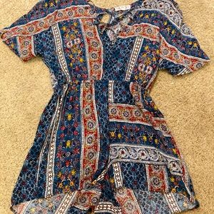 Print Criss Cross Romper
